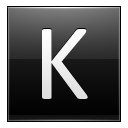 Letter K Black Emoticon