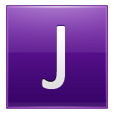 Letter J Violet Emoticon