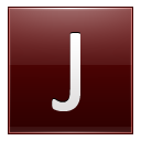 Letter J Red Emoticon