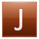 Letter J Orange Emoticon