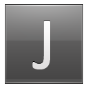 Letter J Grey Emoticon