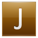 Letter J Gold Emoticon