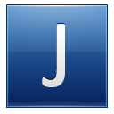 Letter J Blue Emoticon