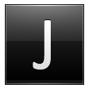 Letter J Black Emoticon