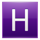 Letter H Violet Emoticon