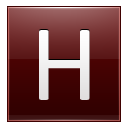 Letter H Red Emoticon
