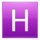 Letter H Pink Emoticon