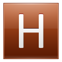 Letter H Orange Emoticon