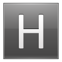 Letter H Grey Emoticon