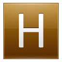 Letter H Gold Emoticon