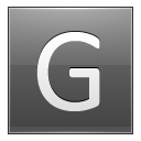 Letter G Grey Emoticon