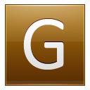 Letter G Gold Emoticon