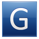 Letter G Blue Emoticon