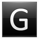 Letter G Black Emoticon