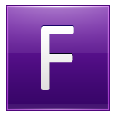 Letter F Violet Emoticon