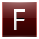 Letter F Red Emoticon