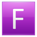 Letter F Pink Emoticon