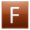 Letter F Orange Emoticon