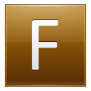 Letter F Gold Emoticon