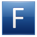 Letter F Blue Emoticon