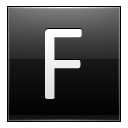 Letter F Black Emoticon