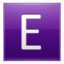 Letter E Violet Emoticon