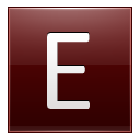 Letter E Red Emoticon