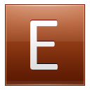 Letter E Orange Emoticon