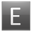 Letter E Grey Emoticon