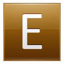 Letter E Gold Emoticon