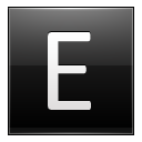 Letter E Black Emoticon