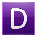 Letter D Violet Emoticon