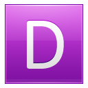 Letter D Pink Emoticon