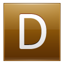 Letter D Gold Emoticon