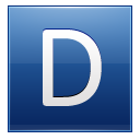 Letter D Blue Emoticon