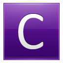 Letter C Violet Emoticon