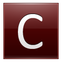 Letter C Red Emoticon