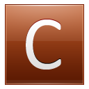 Letter C Orange Emoticon