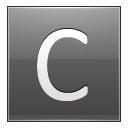 Letter C Grey Emoticon