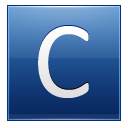 Letter C Blue Emoticon