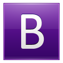 Letter B Violet Emoticon