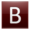 Letter B Red Emoticon