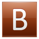 Letter B Orange Emoticon