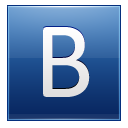 Letter B Blue Emoticon