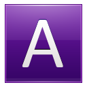 Letter A Violet Emoticon