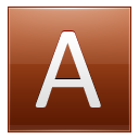 Letter A Orange Emoticon