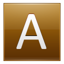 Letter A Gold Emoticon