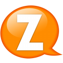 Speech Balloon Orange Z Emoticon