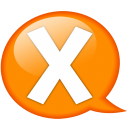 Speech Balloon Orange X Emoticon