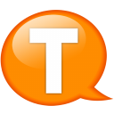 Speech Balloon Orange T Emoticon